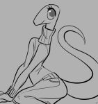  anthro big_eyes bottomwear clothed clothing colubrid corn_snake cornelia_(glacierclear) denim denim_clothing eyelashes female glacierclear jeans lampropeltini pants rat_snake reptile scalie snake solo sweater topwear turtleneck 