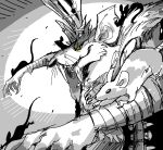  1boy animal_ears claws commentary cross_scar crown deadlock_(game) english_commentary fangs furry furry_male male_focus mest0shai mouse_(animal) mouse_boy mouse_ears notched_ears open_mouth partially_colored rat_king_(deadlock) scar scar_on_face scar_on_nose smile upper_body whiskers 