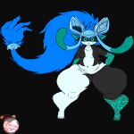  absurd_res anthro big_butt blush breasts butt cherrysodapotion eevee eeveelution fakemon female fusion generation_1_pokemon generation_4_pokemon glaceon hair hi_res huge_hips huge_thighs humanoid midna nintendo pokemon pokemon_(species) simple_background solo the_legend_of_zelda thick_thighs twilight_princess video_games wide_hips 