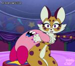  2023 ambiguous_gender animated anthro chel clawroline digital_media_(artwork) duo eyelashes felid female hip_sway huge_hips huge_thighs kirby kirby_(series) kirby_and_the_forgotten_land leopard looking_at_viewer mammal nintendo pantherine scificat the_road_to_el_dorado thick_thighs waddling_head wide_hips 