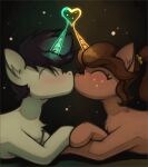  &lt;3 daisy_(disambiguation) duo equid equine female feral hi_res horn horse keith_(disambiguation) kissing male male/female mammal marsminer pony unicorn 