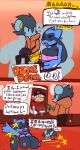  big_breasts breasts delivery_(commerce) female food_delivery generation_1_pokemon generation_4_pokemon group hi_res humor luxray male nintendo pizza_delivery pokemon pokemon_(species) riolu sirphilliam slowpoke speech_bubble 