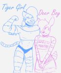  alternate_species clothed clothing crossdressing deer felid female frillyanubis_(artist) girly hi_res hyena male mammal max_(frillyanubis) maxfloof_(artist) maxfloofad_(artist) maxine_(frillyanubis) muscular pantherine sketch tiger transformation 