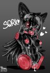  &lt;3 &lt;3_eyes absurd_res animate_inanimate anthro black_body black_hair black_latex blush blush_lines bodily_fluids breasts canid canine detachable detachable_limbs dripping dripping_pussy female fox hair hi_res hima_nsfw himalaya_(hima_nsfw) latex mammal one_eye_closed penetrable_sex_toy rubber saliva saliva_string sex_toy solo wink 