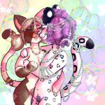  ambiguous_gender anthro augustust_gardenia_madder_(character) domestic_cat duo felid feline felis female hi_res kitty_(character) male male/female mammal pantherine smuthe_(artist) snow_leopard trans_(lore) trans_man_(lore) 