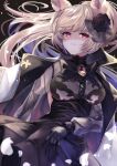  40_(0f0urw) animal_ears bad_id bad_twitter_id black_dress black_gloves blonde_hair dress erune flower gloves granblue_fantasy hair_flower hair_ornament highres yuisis_(granblue_fantasy) 