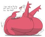  anthro belly big_belly big_breasts big_butt blush breasts butt dialogue female generation_3_pokemon huge_breasts huge_butt huge_thighs hyper hyper_belly hyper_breasts hyper_butt hyper_thighs latias legendary_pokemon looking_back morbidly_obese morbidly_obese_anthro morbidly_obese_female nintendo obese obese_anthro obese_female orange_eyes overweight overweight_anthro overweight_female pokemon pokemon_(species) red_body simple_background smile solo sound_effects text thatoneaceguy thick_thighs 