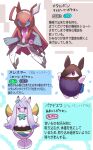  3others ahoge blue_eyes fakemon grey_hairband hair_between_eyes hair_over_one_eye hairband highres katwo mejiro_mcqueen_(umamusume) mihono_bourbon_(umamusume) multiple_others no_humans official_style paku_paku_desuwa pokemon pokemon_(creature) purple_eyes rice_shower_(umamusume) umamusume 