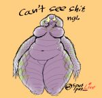 anthro breasts chubby_female featureless_breasts featureless_crotch female profanity reptile scales scalie simple_background slightly_chubby snake solo spotpot_live white_body white_scales white_skin 