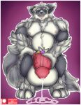  absurd_res animal_genitalia animal_penis anthro balls belly biceps big_balls big_belly big_muscles big_penis bodily_fluids canid canine canine_genitalia canine_penis canis cum digital_media_(artwork) erection fur genital_fluids genitals hi_res huge_balls huge_muscles huge_penis hyper hyper_balls hyper_genitalia hyper_muscles hyper_penis knot looking_at_viewer male mammal master_wolf_(neo_geppetto) muscular muscular_anthro muscular_male navel neo_geppetto nipples nude overweight overweight_anthro overweight_male pecs penis simple_background slightly_chubby smile solo tongue vein 