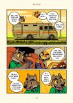  anthro canid canine canis clothed clothing comic dreamworks driving duo english_text feral game_boy game_boy_family hi_res male mammal mr._snake_(the_bad_guys) mr._wolf_(the_bad_guys) nintendo recreational_vehicle reptile saran_kit scalie snake speech_bubble text the_bad_guys wolf 