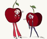  anthro charlie_morningstar cherry cherry_costume clothing costume demon duo female food food_costume fruit hazbin_hotel hi_res human kigtoons mammal plant theroseinvasion vaggie_(hazbin_hotel) 