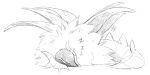 2023 ambiguous_gender ancient_pokemon arthropod eyes_closed feral fluffy generation_9_pokemon hy_thegreykatt insect insect_wings lying monochrome nintendo on_front paradox_pokemon pokemon pokemon_(species) shaded signature sketch sleeping slither_wing solo sound_effects spikes spikes_(anatomy) vowelless vowelless_sound_effect wings zzz 