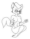  anthro breasts canid canine clothing controller eyewear female fox game_controller glasses hat headgear headwear hi_res lt._fox_vixen mammal manfordic nintendo nintendo_controller nude pinup pose sek_studio solo squirrel_and_hedgehog wii wii_remote 