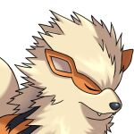  animal_focus arcanine asatsuki_(fgfff) closed_eyes closed_mouth commentary_request fangs fangs_out lowres no_humans pokemon pokemon_(creature) simple_background solo upper_body white_background yellow_fur 