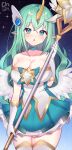  :o absurdres breasts dress gloves green_eyes grey_hair highres large_breasts league_of_legends long_hair open_mouth pelicana soraka_(league_of_legends) star_(sky) star_guardian_(league_of_legends) star_guardian_soraka white_gloves 