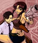  black_lagoon cigarette gun lap okajima_rokuro revy weapon 