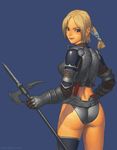 armor artist_request ass blonde_hair crusader hume lineage lineage_2 looking_back simple_background 