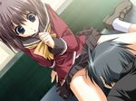  1boy 1girl boy_meets_girl character_request frontwing game_cg kasugano_haruna no_panties school_uniform shintarou shool_uniform skirt skirt_lift source_request 