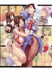  6+girls ada_wong aq_interactive arcana_heart atlus ayane ayane_(doa) cammy_white chun-li dead_or_alive examu final_fantasy final_fantasy_iv green_hair grope groping homare homare_(artist) homare_(fool's_art) kasumi kasumi_(doa) king_of_fighters mei-fang multiple_girls resident_evil rydia shiranui_mai snk street_fighter tecmo yuri 