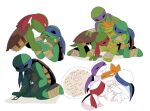  anthro collar donatello_(tmnt) getthly green_body green_scales group hi_res incest_(lore) leonardo_(tmnt) licking male michelangelo_(tmnt) raphael_(tmnt) reptile scales scalie shell teenage_mutant_ninja_turtles tongue tongue_out turtle 