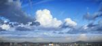  artist_logo blue_sky city cloud day highres mountain mountainous_horizon no_humans original outdoors scenery sky urban yucong_tang 