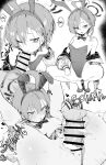  1boy 1girl ahoge animal_ears anus bar_censor bare_legs blue_archive bow bowtie braid breasts censored clothing_aside cum cum_in_pussy detached_sleeves erection fake_animal_ears fellatio folded greyscale halo hetero highres leotard leotard_aside looking_at_viewer mole mole_under_eye monochrome multiple_views neru_(blue_archive) neru_(bunny)_(blue_archive) one_eye_closed oral overflow penis playboy_bunny pussy rabbit_ears sex small_breasts squatting teriibol testicles vaginal 