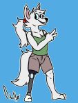  amputated amputee arctic_fox canid canine disability fox hi_res kei_laule male mammal missing_arm missing_leg prosthetic prosthetic_leg prosthetic_limb 