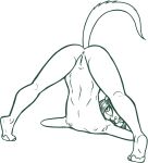  2023 anthro anus areola ass_up big_eyes big_iris biped closed_smile digital_drawing_(artwork) digital_media_(artwork) domestic_cat extended_legs eyelashes eyelashes_through_hair feet felid feline felis female flat_chested genitals glistening glistening_eyes hair head_turned hi_res humanoid_feet innie_pussy iris ivy_pepper jack-o&#039;_pose lackadaisy looking_at_viewer looking_back looking_back_at_viewer mammal monochrome mouth_closed nude nude_anthro nude_female pawpads plantigrade pose pupils pussy redout smile smiling_at_viewer solo straight_hair tail thick_eyelashes three-quarter_view tiptoes toes translucent translucent_hair webcomic whiskers 