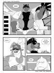  2023 3:4 anthro appletun ball beach beach_ball beard big_bulge big_muscles black_hair body_hair bottomwear bulge chest_hair clothed clothing comic deadanthro detailed_background dialogue dragon dragonite elemental_creature english_text equid facial_hair floppy_ears flora_fauna generation_1_pokemon generation_7_pokemon generation_8_pokemon gesture glare group hair happy_trail hat headgear headwear hi_res holding_object huge_muscles inflatable larger_male looking_at_another looking_at_partner macoun_(deadanthro) male male/male mammal mature_male monochrome mudsdale multiple_images muscular muscular_male nintendo nipples obscured_eyes open_clothing open_topwear overweight overweight_male partially_clothed pat_(deadanthro) plant pokemon pokemon_(species) pubes scalie seaside shaded size_difference smaller_male speech_bubble swimwear text tight_bottomwear tight_clothing topless topwear tucker_(deadanthro) waving 
