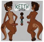  anthro erection hi_res keith_(marsminer) male mammal marsminer model_sheet mustelid otter solo 