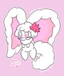  &lt;3 anthro big_ears chinchilla chinchillid eyewear fan_character female flower glasses hair hi_res kirby_(series) kirby_and_the_forgotten_land lewdchuu_(artist) mammal nintendo pink_background pink_cheeks pink_eyes plant rodent simple_background solo starling_(species) white_body white_hair 