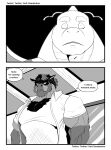  2023 3:4 absurd_res anthro big_muscles black_background black_hair body_hair chest_hair clothed clothing comic deadanthro detailed_background dialogue dragon dragonite duo english_text equid generation_1_pokemon generation_7_pokemon hair heartbroken hi_res huge_muscles looking_away male mammal mature_male monochrome mudsdale multiple_images muscular muscular_male nintendo pat_(deadanthro) pokemon pokemon_(species) sad shaded shirt shocked simple_background speech_bubble text topwear tucker_(deadanthro) wide_eyed 