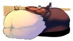 absurd_res anthro belly belly_expansion big_belly big_butt butt canid canine canis domestic_dog expansion hi_res husky hyper hyper_belly male mammal morbidly_obese nordic_sled_dog obese overweight overweight_male solo spitz sweatpants_(artist) 