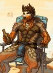  absurd_res alcohol anthro australian_cattle_dog beverage bulge canid canine canis cattledog clothing domestic_dog herding_dog hi_res jockstrap male mammal muscular muscular_male ncend1o pastoral_dog solo underwear 