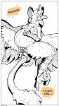  abdominal_bulge anthro avian belly big_belly blush bodily_fluids breasts comic cum dialogue digital_media_(artwork) english_text female genital_fluids genitals goo_creature goo_dragon goo_dripping griff_(nasty-pink) gryphon hi_res mammal masturbation monochrome mythological_avian mythology nasty-pink nipples nude open_mouth pregnant pregnant_female pussy simple_background solo speech_bubble text tongue tongue_out white_background 