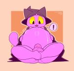  anthro belly big_belly bodily_fluids felid feline frumples frumples_(character) genitals lactating male male_lactation mammal penis pregnant solo 
