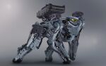  allenwei derivative_work english_commentary gradient_background highres machinery mecha missile_pod no_humans non-humanoid_robot original realistic robot science_fiction solo walker wheel 