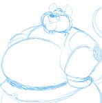  2023 an_american_tail anthro belly big_belly clothed clothing don_bluth eyewear glasses hi_res justabeariguess male mammal mature_male mouse murid murine obese obese_male overweight overweight_male papa_mousekewitz rodent simple_background sketch solo 