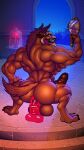  anal anal_penetration animate_inanimate anthro balls beast_(disney) big_butt butt dildo dildo_in_ass dildo_insertion dildo_sitting genitals hi_res male muscular narcissism object_in_ass penetration penis sex_toy sex_toy_in_ass sex_toy_insertion silversketch solo 