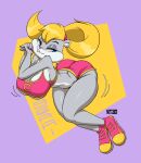  2023 anthro berri big_breasts big_butt blonde_hair blue_eyes breasts butt cleavage clothed clothing conker&#039;s_bad_fur_day female fur grey_body grey_fur hair hi_res huge_breasts joaoppereiraus mammal multicolored_body multicolored_fur rareware rodent sciurid simple_background solo tree_squirrel two_tone_body two_tone_fur white_body white_fur 