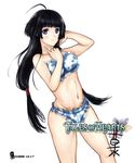  ahoge black_hair kohak_hearts long_hair midriff navel swimsuit tales_of_(series) tales_of_hearts 