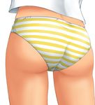  ass bad_id bad_pixiv_id kagamine_rin no_pants panties regdic striped striped_panties underwear vocaloid 