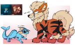  anus arcanine backsack balls big_penis bodily_fluids duo eeveelution feral foreskin generation_1_pokemon genital_fluids genitals huge_penis imminent_sex kirbirb male male/male nintendo penis pokemon pokemon_(species) precum puffy_anus size_difference vaporeon 