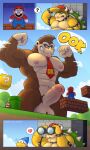  &lt;3 anthro ape big_penis binoculars bowser comic donkey_kong_(character) donkey_kong_(series) genitals goomba gorilla group haplorhine hi_res humanoid macro male male/male mammal mario mario_bros muscular necktie nintendo penis primate size_difference themongrel 