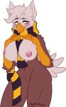  absurd_res anthro avian beak biped bird boypretties breasts feathers female hi_res nipples solo tail_feathers 