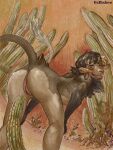  2023 anthro biped bisbee bisbee_(itsbisbee) black_eyelashes blush bovid cactus caprine colored countershading desert detailed_background digital_drawing_(artwork) digital_media_(artwork) eyelashes female fur genitals glistening glistening_genitalia glistening_pussy goat hair hi_res horizontal_pupils horn itsbisbee looking_at_viewer mammal nude open_mouth open_smile outside plant pupils pussy scenery shaded smile solo solo_focus teeth thick_eyelashes translucent western 