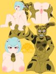  anthro big_breasts big_penis breast_play breasts female first_person_view five_nights_at_freddy&#039;s five_nights_at_freddy&#039;s_2 five_nights_at_freddy&#039;s_3 genitals hi_res humanoid m-47 male neon_genesis_evangelion penis rei_ayanami scottgames sex solo spread_legs spreading springtrap_(fnaf) titfuck 