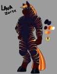  andesite anthro equid equine hi_res hooves horse hybrid lava lupie1324 male mammal markings nipples nude pecs smile solo striped_markings stripes zebra 