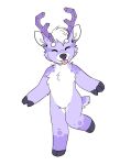  alpha_channel anthro antlers biped black_nose blep cheek_tuft deer facial_tuft fleurfurr fur hair hooves horn male mammal monotone_ears monotone_hair multi_tone_tail multicolored_body multicolored_fur purple_body purple_fur purple_tail simple_background solo tail tongue tongue_out transparent_background tuft two_tone_body two_tone_fur watermark white_body white_fur white_hair white_inner_ear 